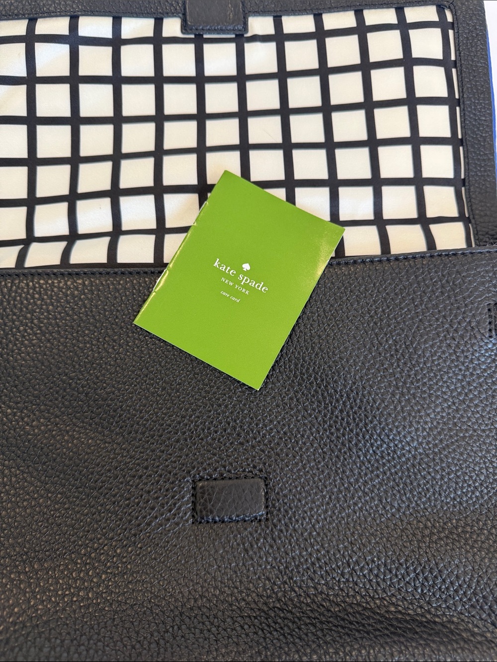 kate spade Blue and Black Leather Colorblock Crossbody Bag - Picture 8 of 8